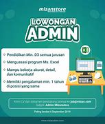 Lowongan Admin Slot 2022 Terbaru Hari Ini